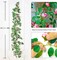 6FT Bendable Pink Rose Flower Garland, Artificial Silk Wild Roses Vine Leaves Hanging Flowers for Wall Fireplace Fence Trellis Wedding Baby Shower Room Home Spring Summer Decor(1PC)